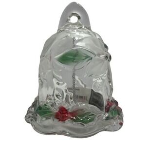 Mikasa Crystal Holiday Bloom Poinsettia Bell 4" Germany New In Box‎